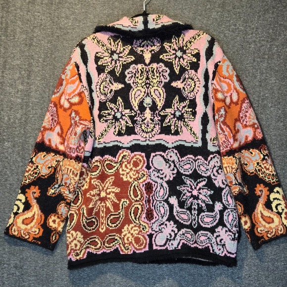 Farm Rio Women's Black Sweet Mermaids Knit Wool Jacket Size XS - Picture 9 of 9